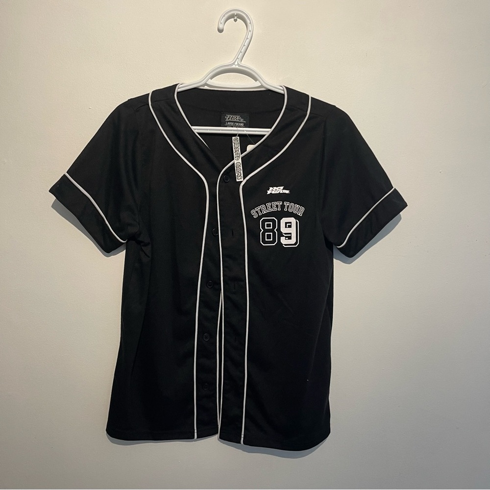 Street Town Kids Black Baseball Jersey
